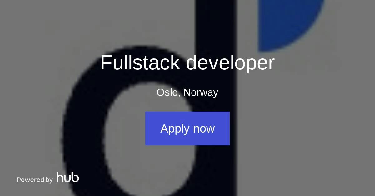 The Hub | Fullstack developer | dCompany