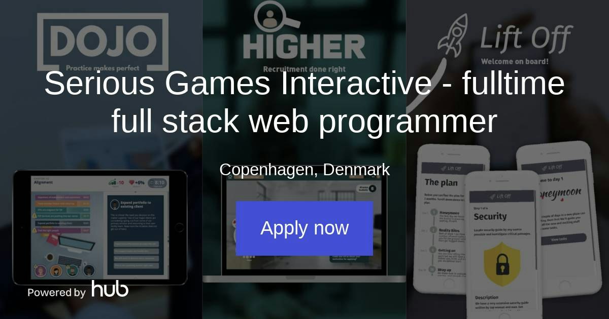 The Hub | Serious Games Interactive - fulltime full stack web ...
