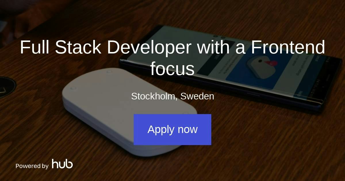 The Hub | Full Stack Developer with a Frontend focus | Hiotlabs