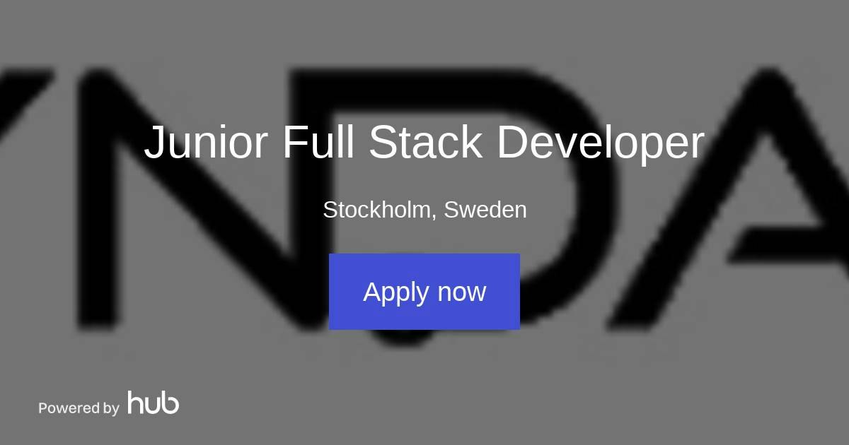 The Hub | Junior Full Stack Developer | SynData AB