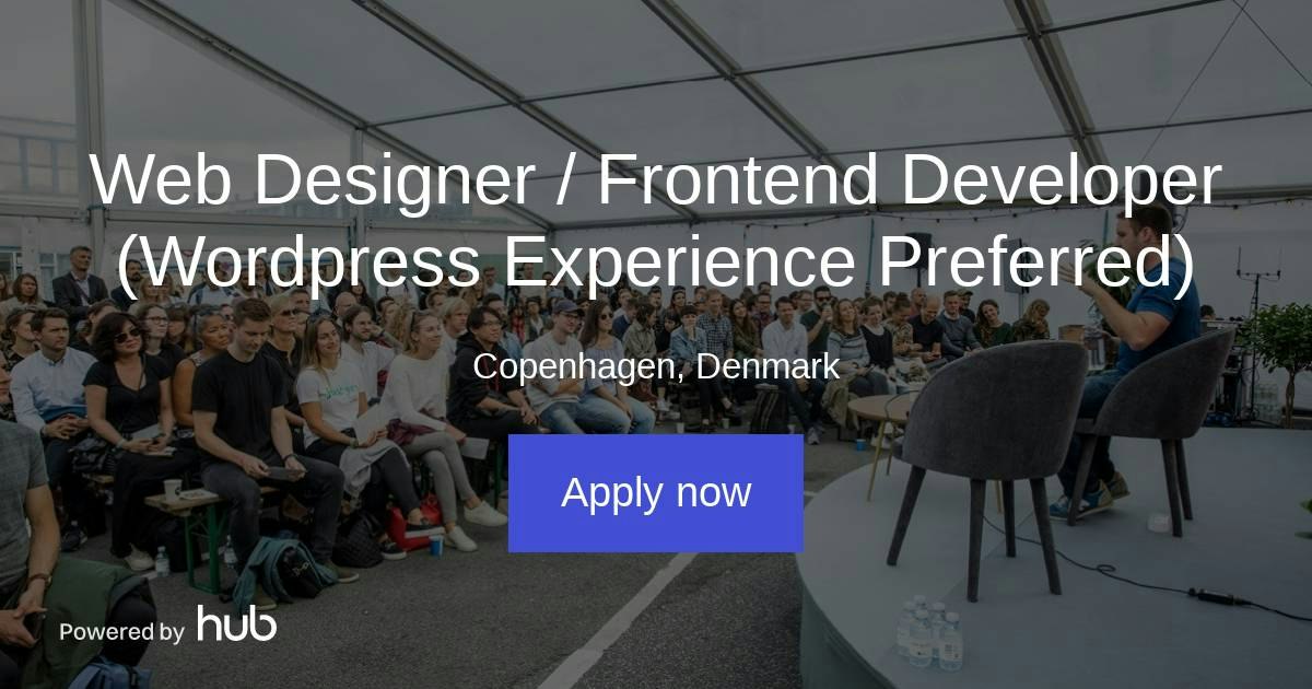 The Hub | Web Designer / Frontend Developer (Wordpress Experience ...