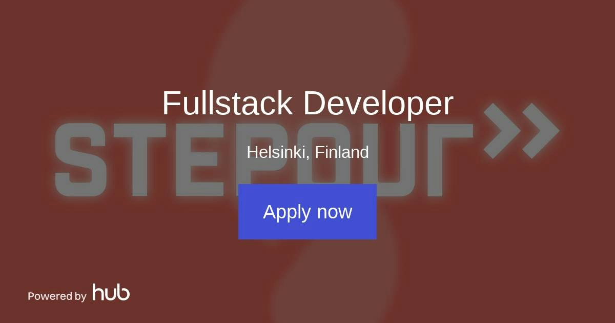 The Hub | Fullstack Developer | StepOut