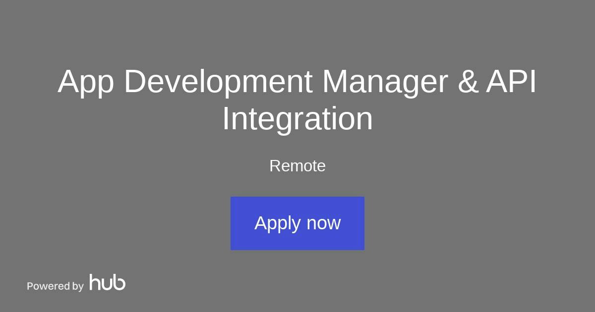 The Hub | App Development Manager & API Integration | Visiple