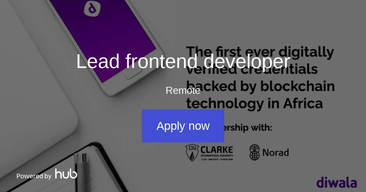 The Hub | Lead frontend developer | Diwala