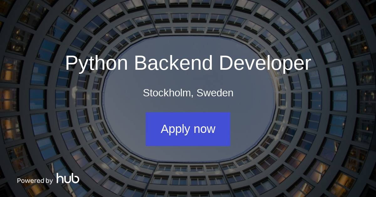 The Hub | Python Backend Developer | Toborrow image.