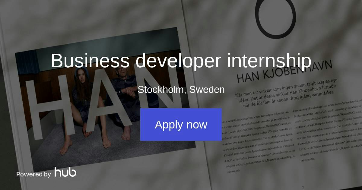 The Hub | Business developer internship | Certified Copy