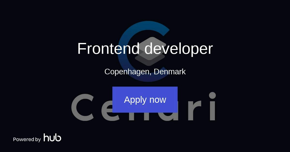 The Hub | Frontend developer | Cellari