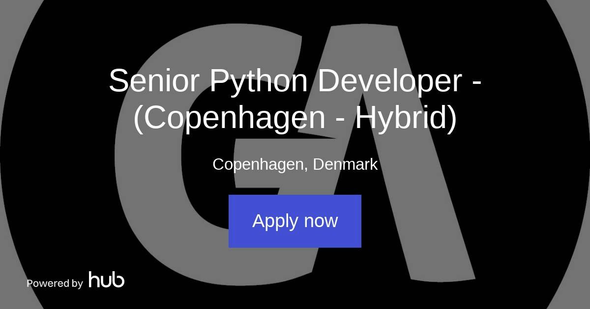 The Hub | Senior Python Developer - (Copenhagen - Hybrid) | GameAnalytics
