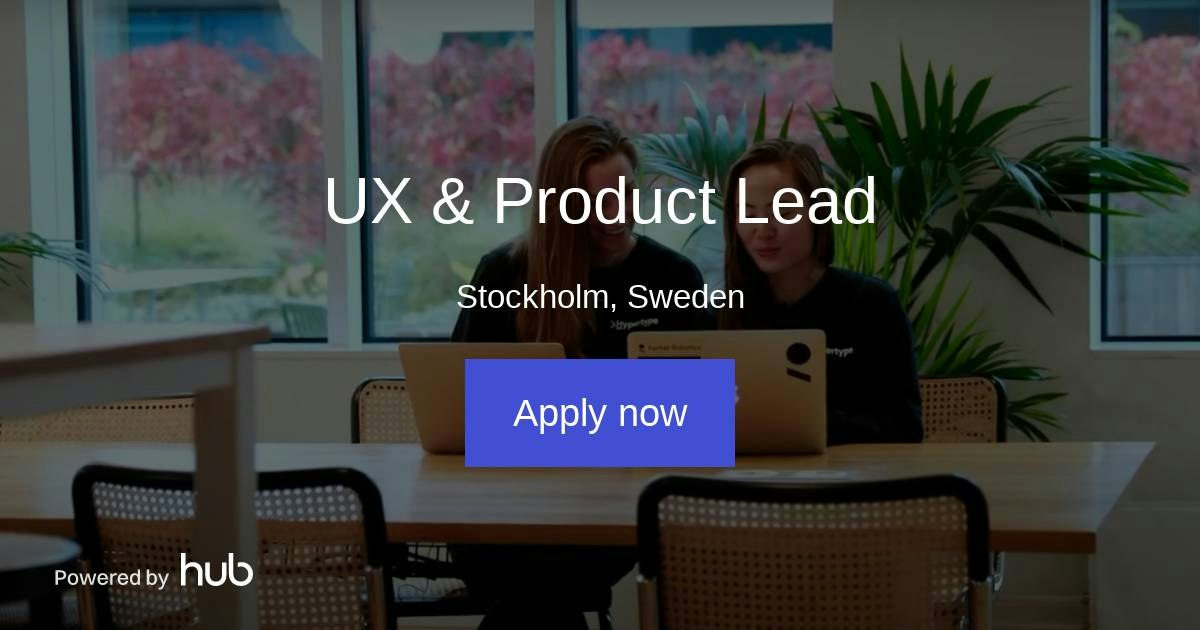 The Hub | UX & Product Lead | Hypertype