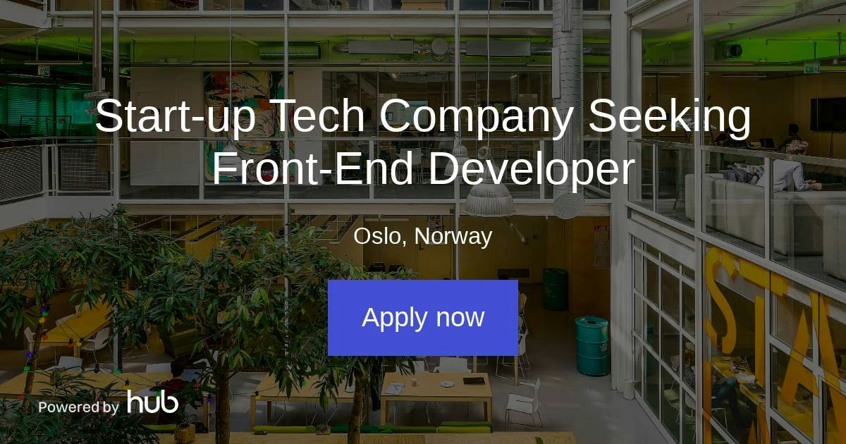 The Hub | Start-up Tech Company Seeking Front-End Developer | Soundsensing