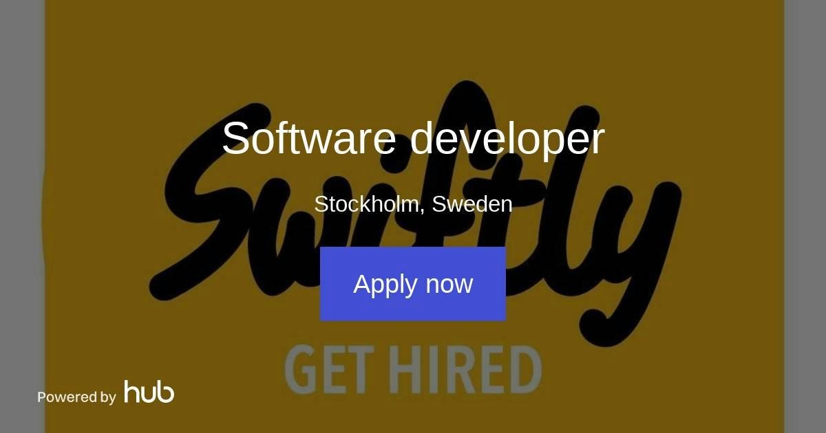 The Hub | Software developer | Swiftly