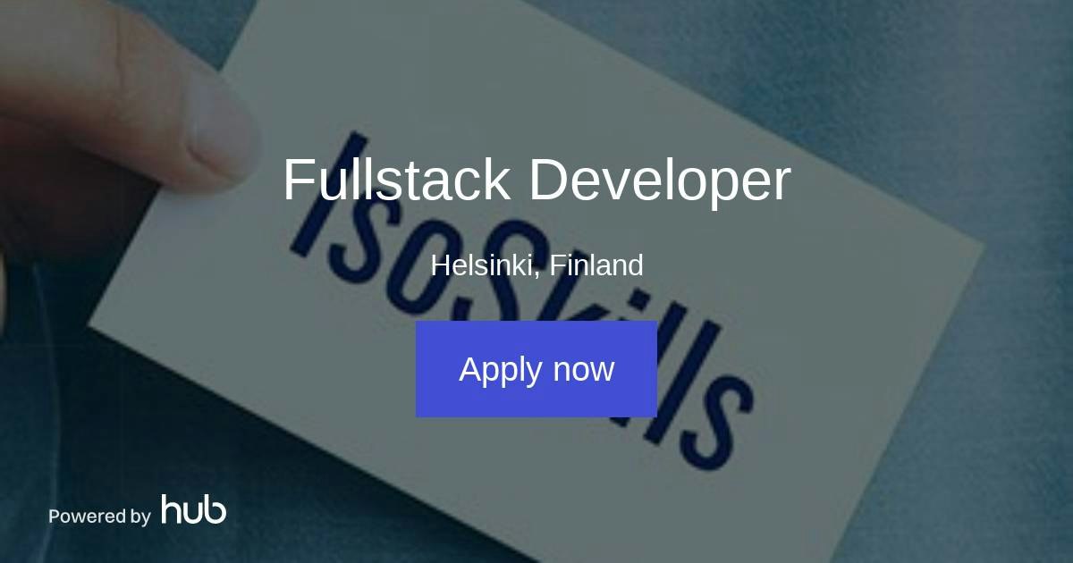 The Hub | Fullstack Developer | IsoSkills Oy