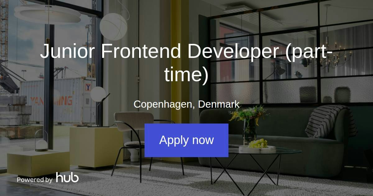 The Hub | Junior Frontend Developer (part-time) | AndLight