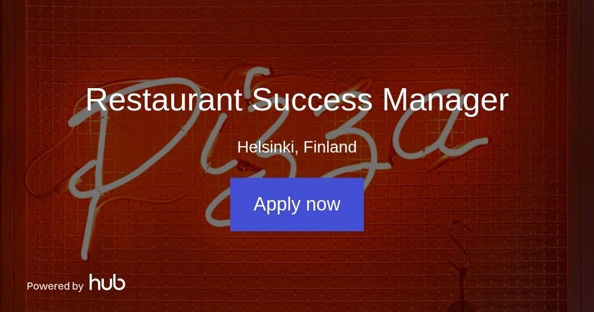 The Hub Restaurant Success Manager Munchi