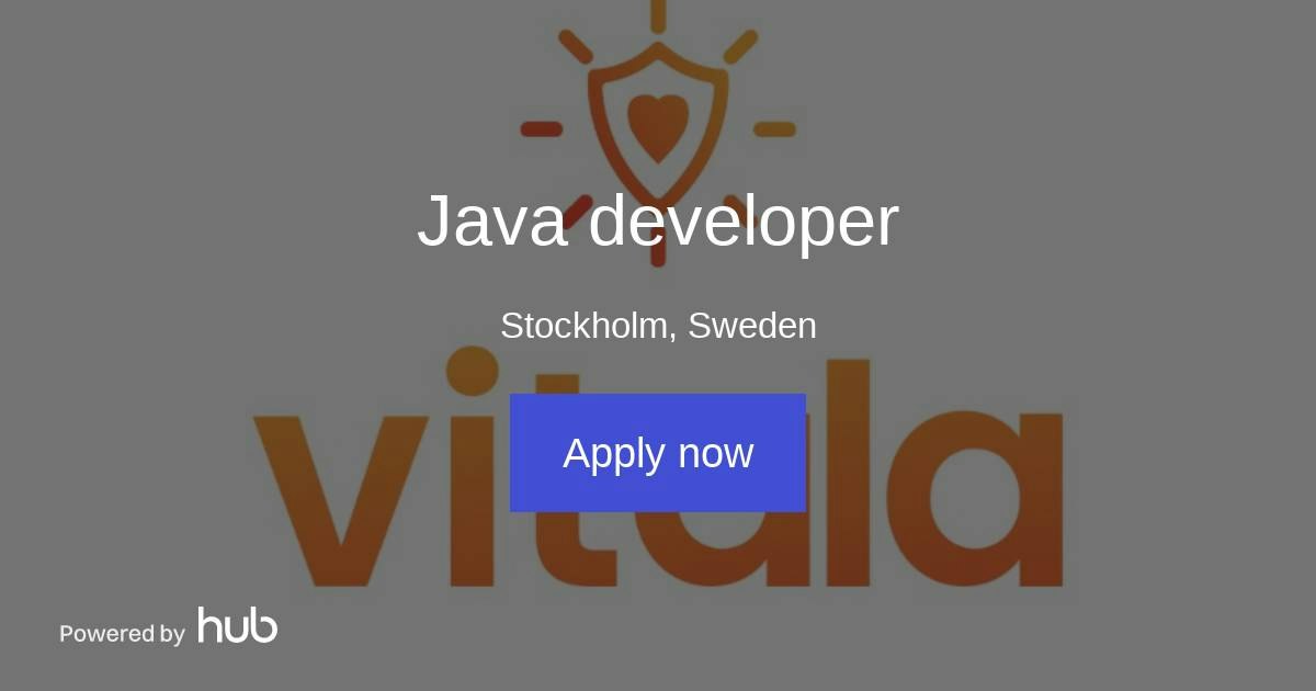 The Hub | Java developer | Vitala Health