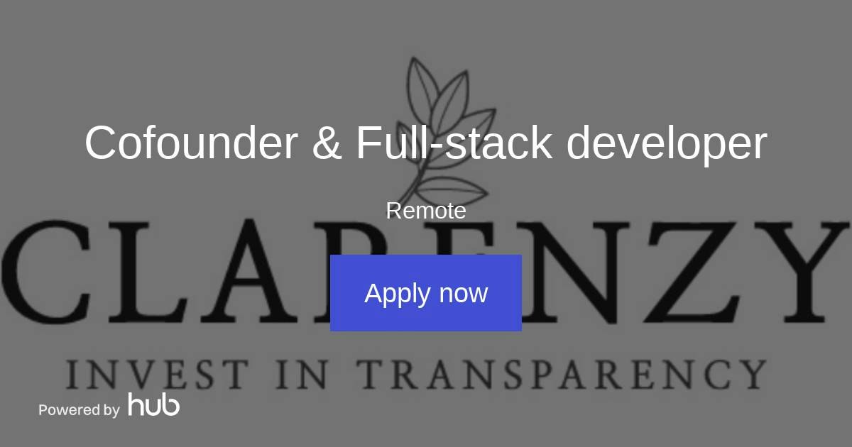 The Hub | Cofounder & Full-stack developer | Clarenzy