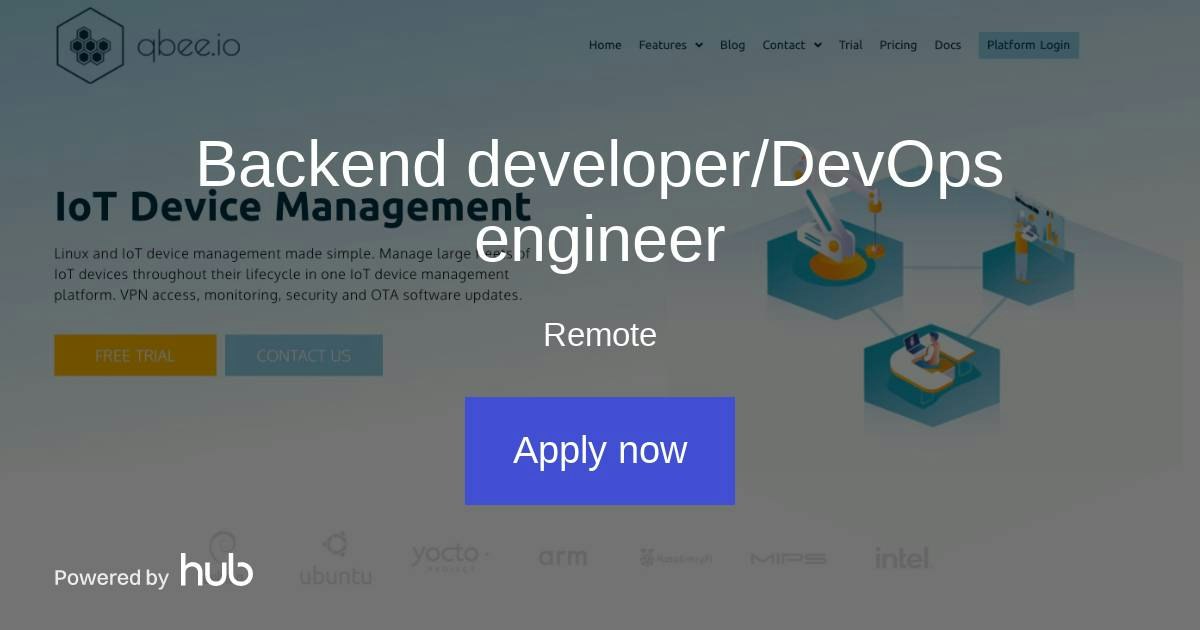 The Hub | Backend developer/DevOps engineer | qbee AS