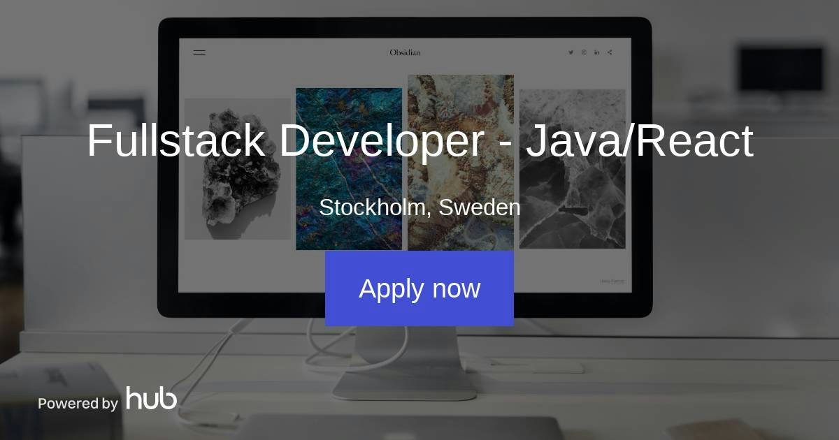 The Hub | Fullstack Developer - Java/React | SITA.dev