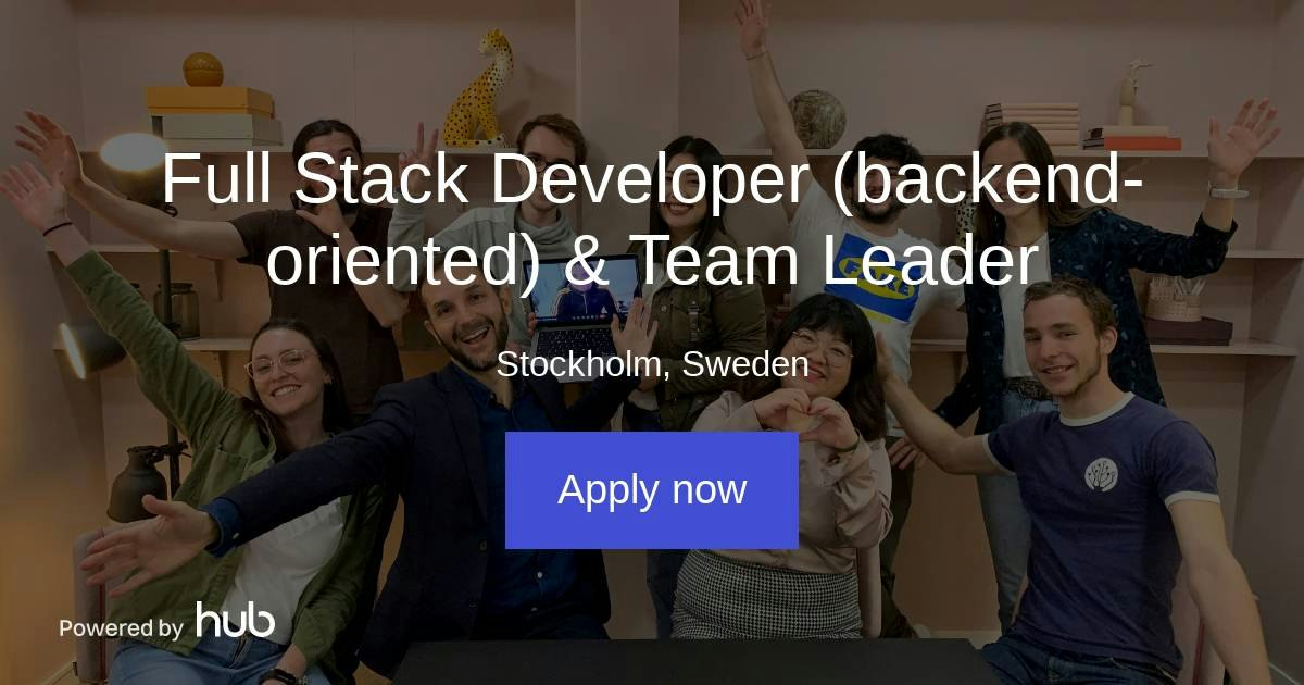 The Hub | Full Stack Developer (backend-oriented) & Team Leader ...