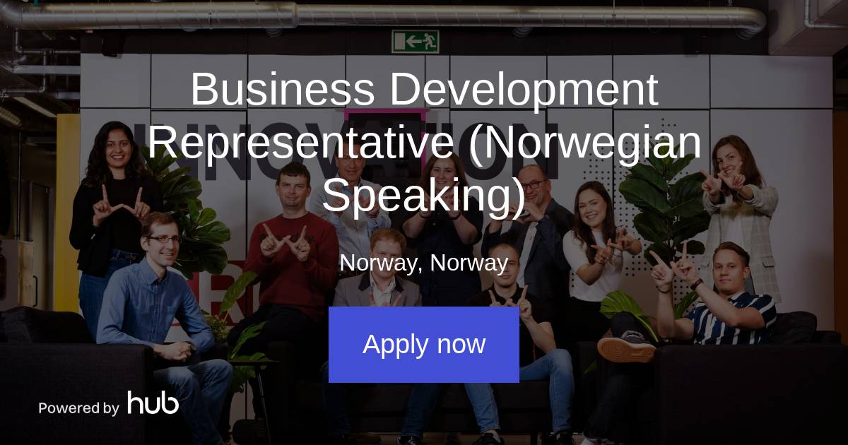 The Hub | Business Development Representative (Norwegian Speaking ...