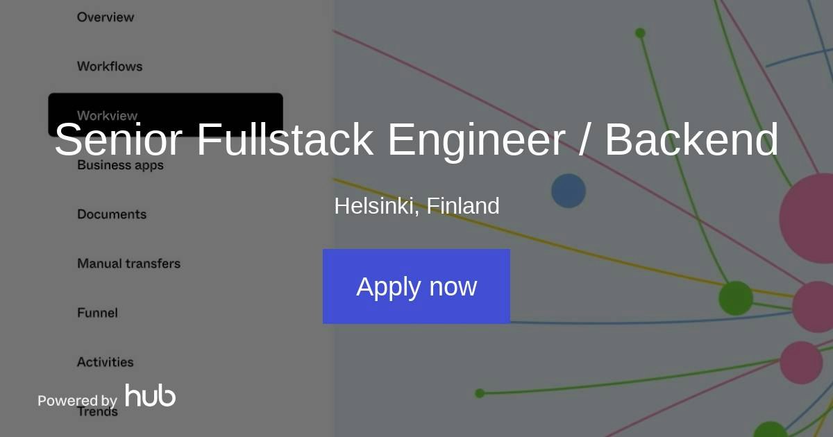 The Hub | Senior Fullstack Engineer / Backend | Workfellow
