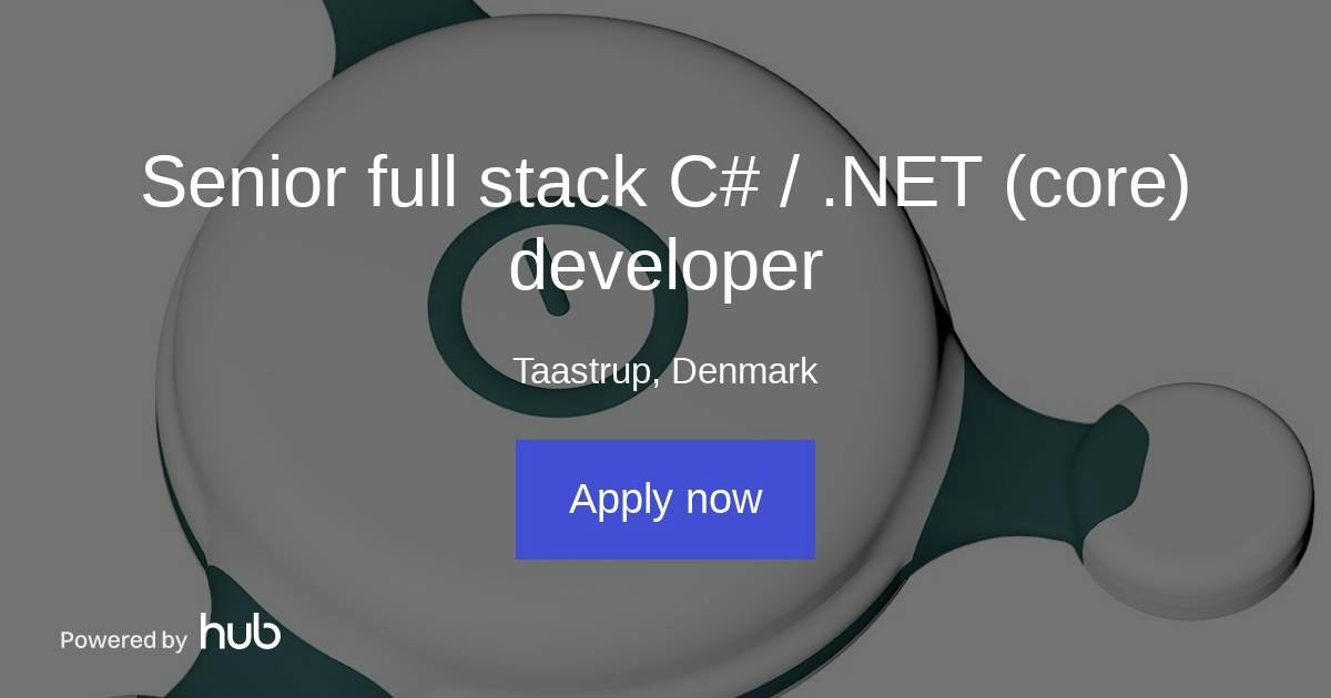 The Hub | Senior full stack C# / .NET (core) developer | Cortrium