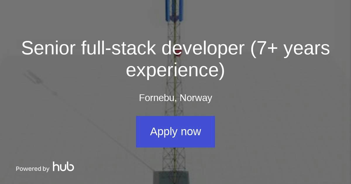 The Hub | Senior full-stack developer (7+ years experience) | Shapemaker
