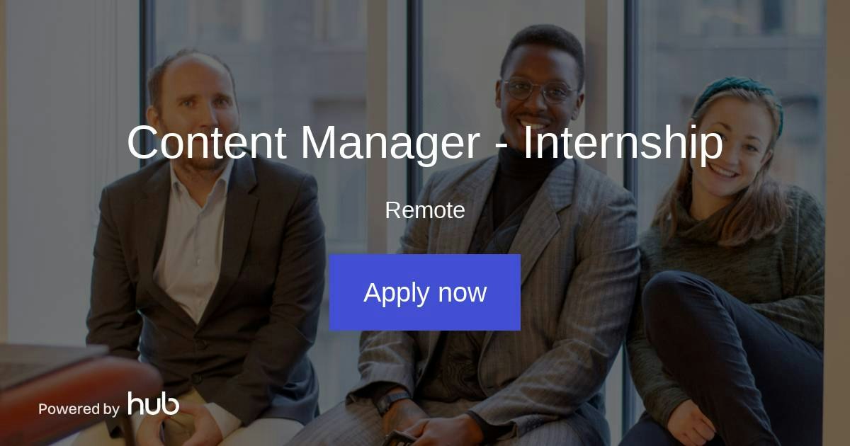 The Hub | Content Manager - Internship | Aline - Learn Better