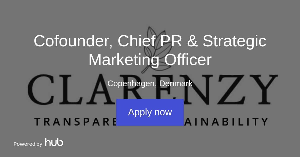 The Hub Cofounder, Chief PR & Strategic Marketing Officer Clarenzy