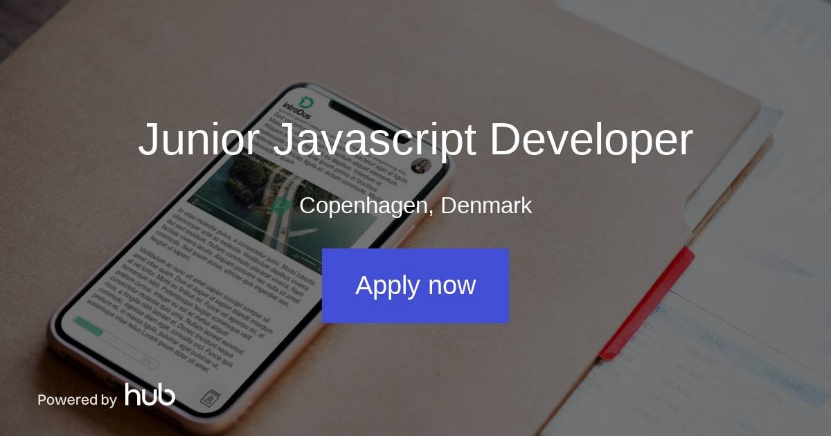 The Hub Junior Javascript Developer Introdus
