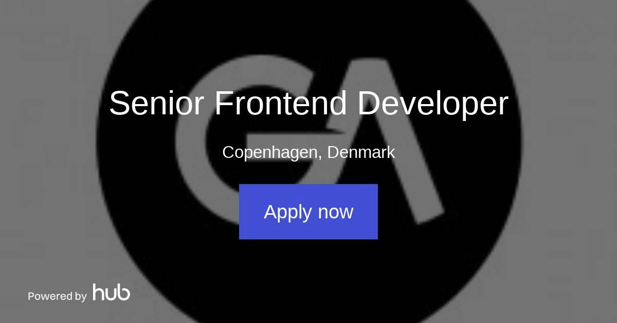 The Hub | Senior Frontend Developer | GameAnalytics