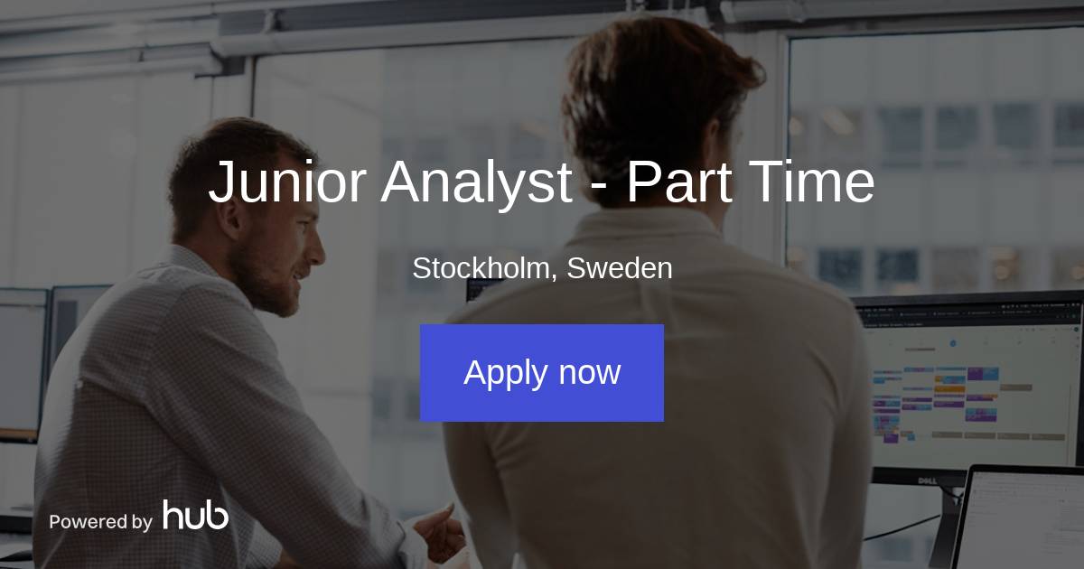 The Hub | Junior Analyst - Part Time | Tendium