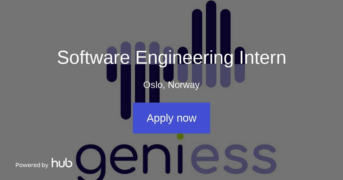 The Hub | Software Engineering Intern | Geniess