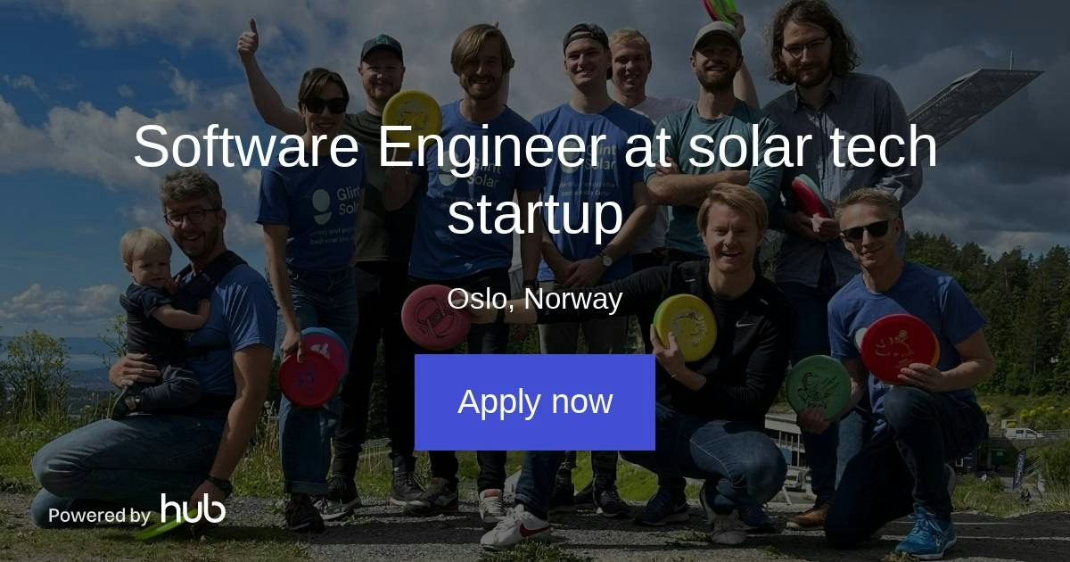 The Hub | Software Engineer at solar tech startup | Glint Solar