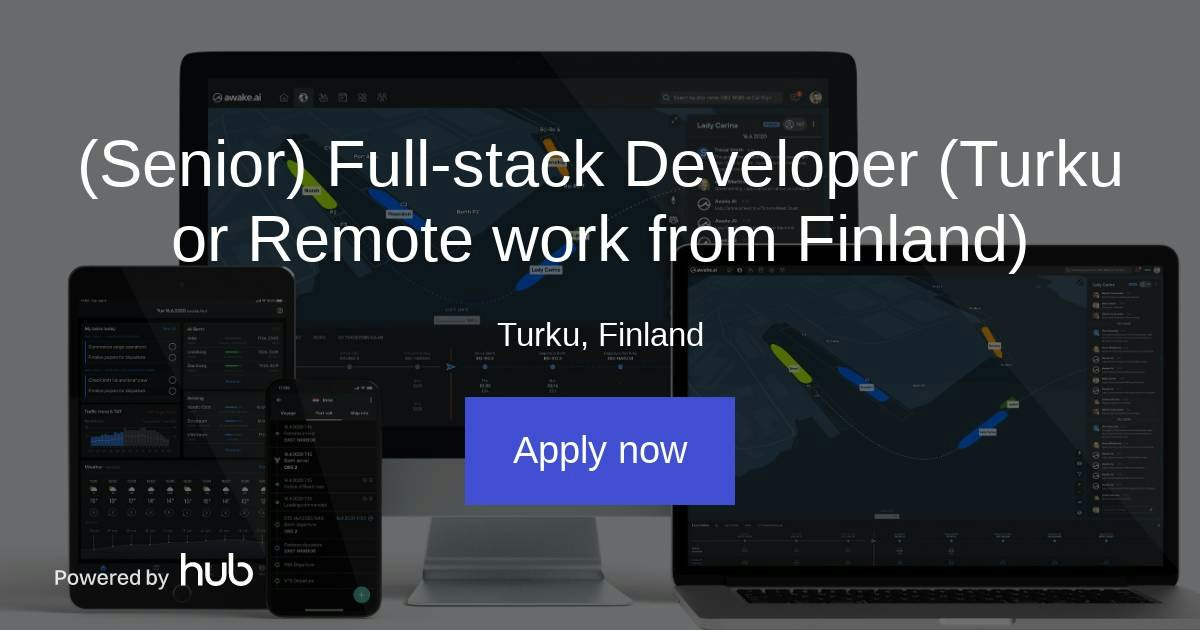 The Hub | (Senior) Full-stack Developer (Turku or Remote work from ...