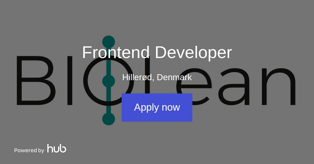 The Hub | Frontend Developer | BioLean