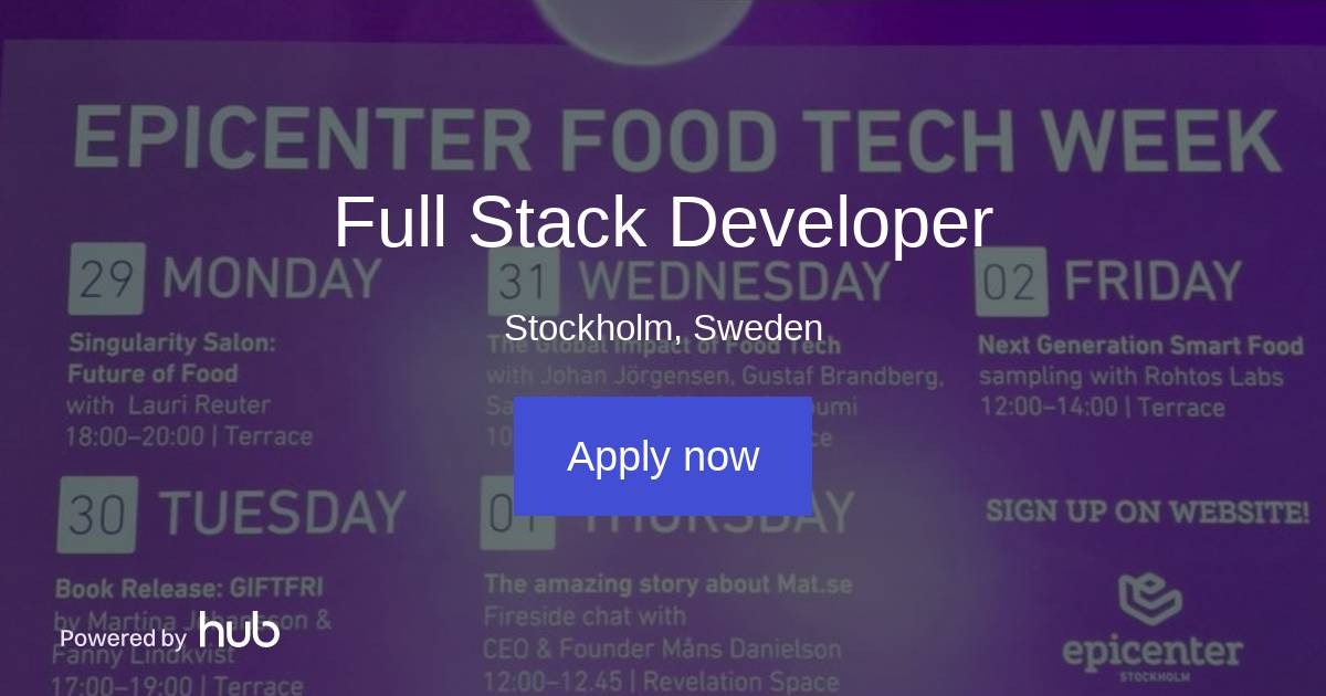 The Hub | Full Stack Developer | Ecobloom