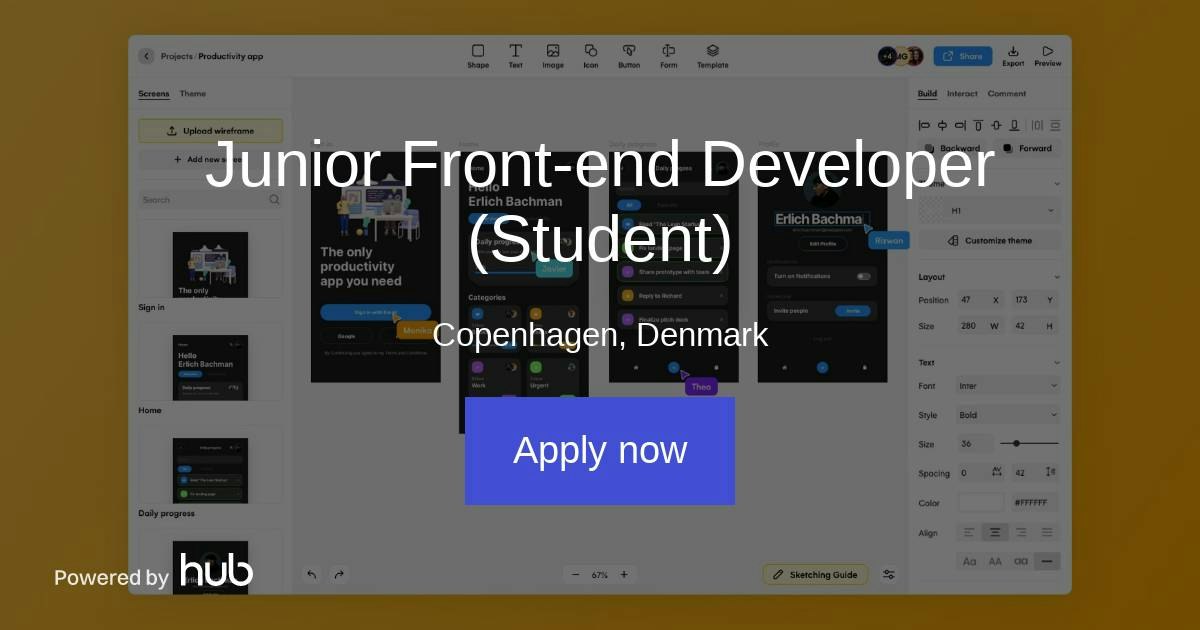 The Hub | Junior Front-end Developer (Student) | Uizard Technologies