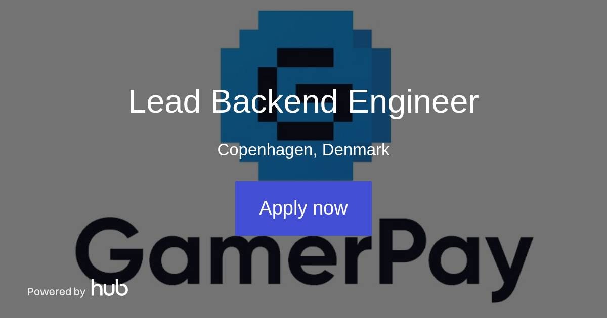 The Hub Lead Backend Engineer GamerPay