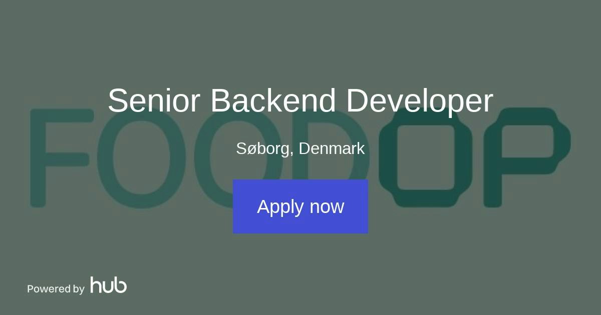 The Hub | Senior Backend Developer | FoodOp