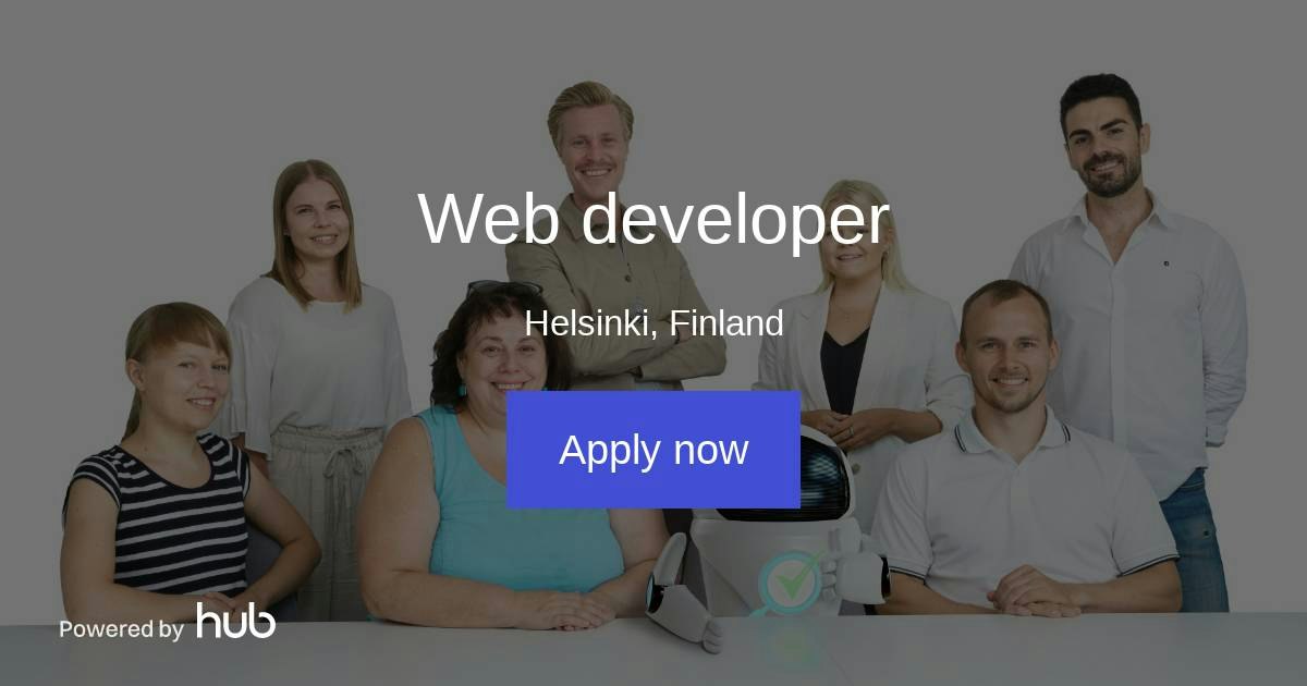 The Hub | Web developer | Vertaa Ensin Suomi Oy