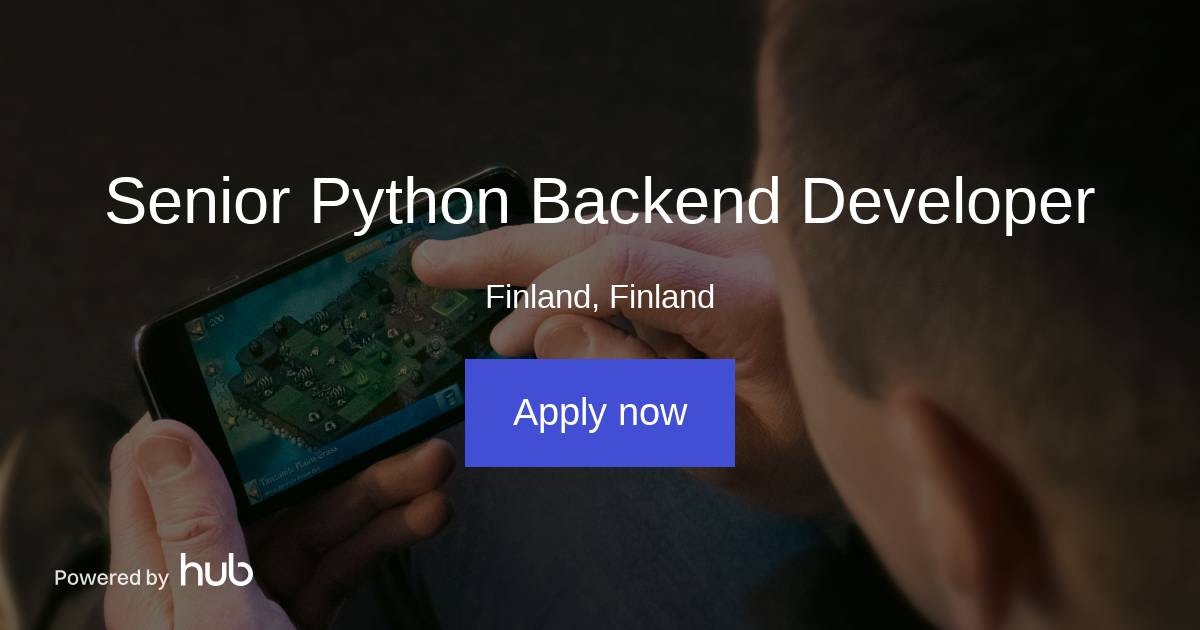 The Hub | Senior Python Backend Developer | MyGamez Ltd.
