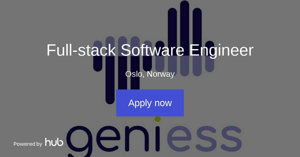 The Hub | Full-stack Software Engineer | Geniess