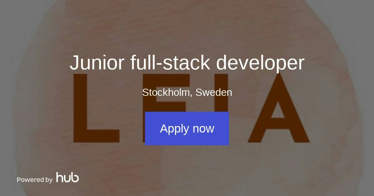 The Hub | Junior full-stack developer | LEIA Health