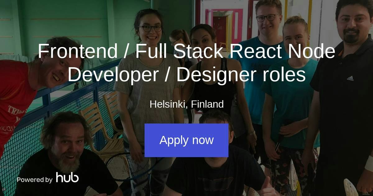 The Hub | Frontend / Full Stack React Node Developer / Designer roles ...