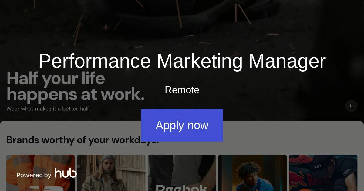 The Hub | Performance Marketing Manager | Droppe