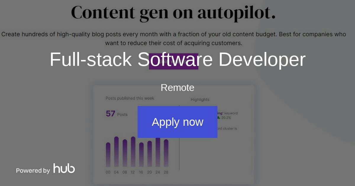 The Hub | Full-stack Software Developer | AIContentfy