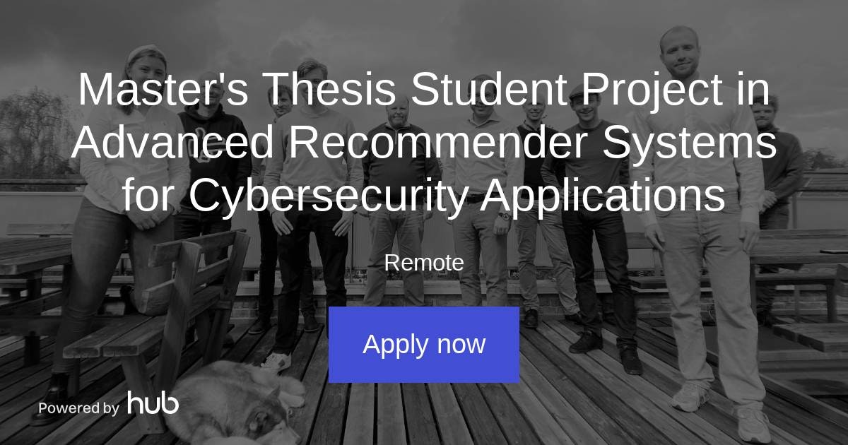 master thesis recommender systems