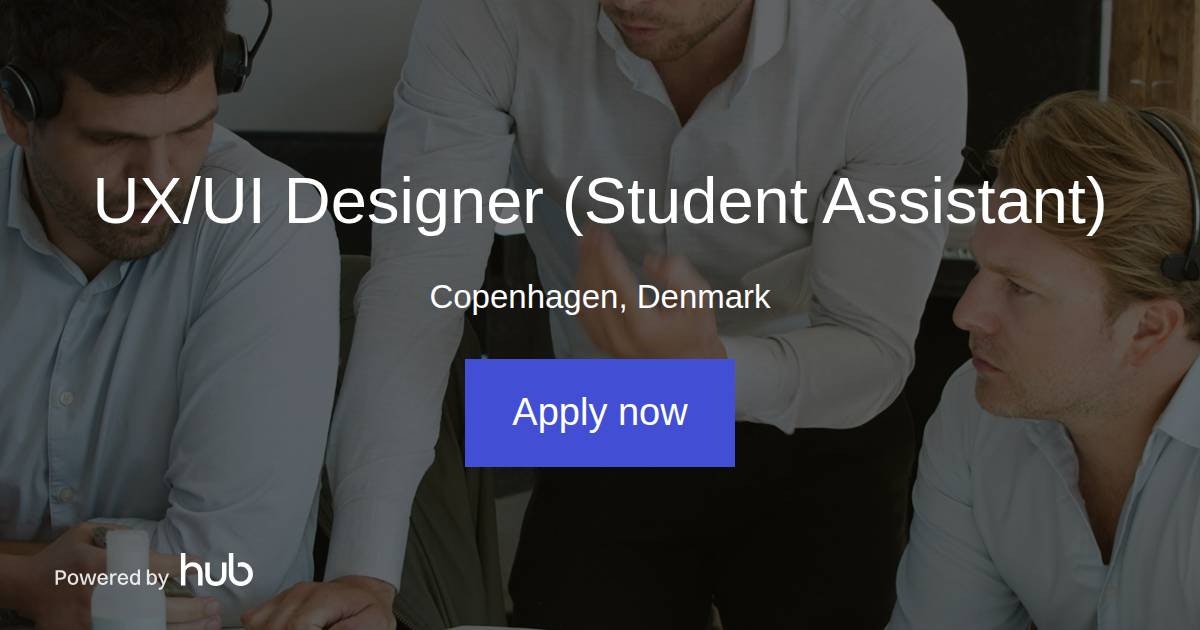The Hub | UX/UI Designer (Student Assistant) | Weply A/S
