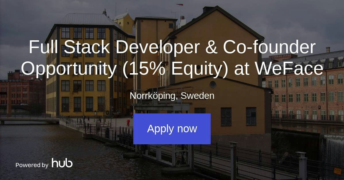 The Hub | Full Stack Developer & Co-founder Opportunity (15% Equity) at ...